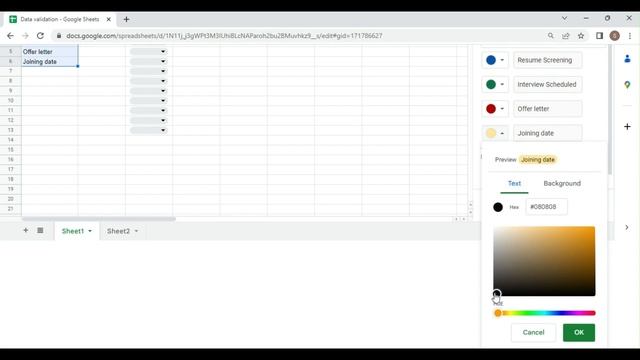 How to use data validation ? Google sheets смотреть онлайн