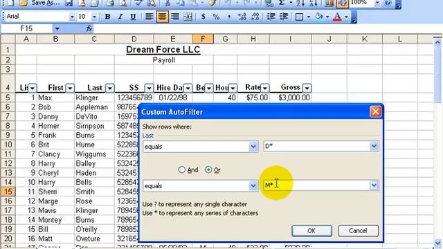 Excel 2003: AutoFilter смотреть онлайн