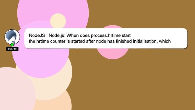 NodeJS : Node.js: When does process.hrtime start смотреть онлайн