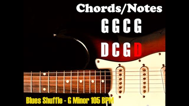 Blues Shuffle Guitar Backing Track G Minor 105 BPM смотреть онлайн