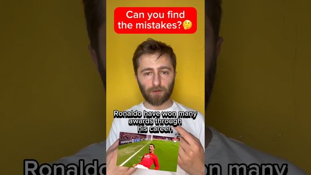 Can YOU Find The Mistakes? #english #ronaldo