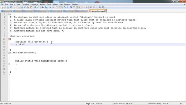 Abstract Class And Abstract Method In Java With Example смотреть онлайн