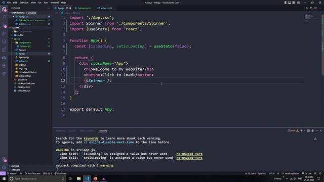 Create a Loading Spinner in React in HINDI смотреть онлайн