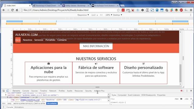 [Curso de Bootstrap 4] 4.3 Creando el bloque Servicios con Bootstrap 4 смотреть онлайн