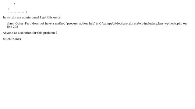 Wordpress: How to place a function from another class in add_action 2nde argument? смотреть онлайн