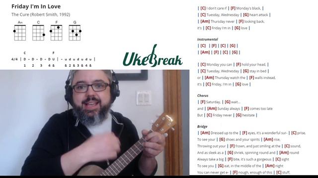 Friday I'm In Love -The Cure - UkeBreak - Ukulele-Play-Along смотреть онлайн