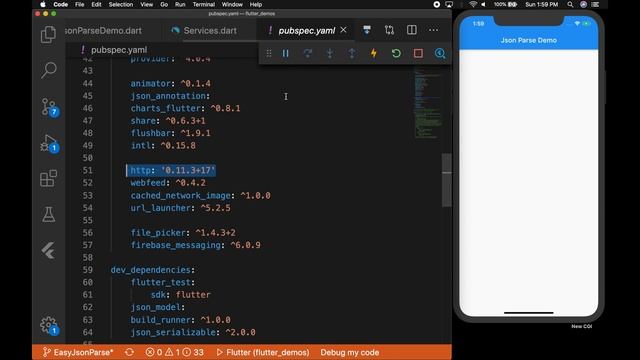 # Google's Flutter Tutorial- Easily Parse Complex JSON, Create JSON Model Classes, Show in ListView смотреть онлайн