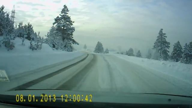 Красивая зимняя дорога.avi смотреть онлайн