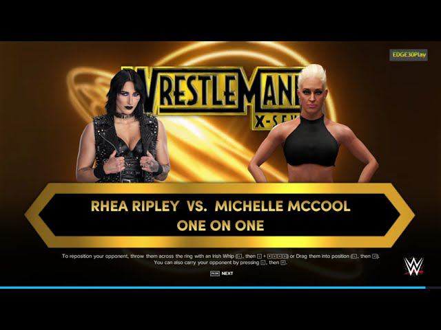 WWE2K24 Rhea Ripley vs Michelle Mccool смотреть онлайн