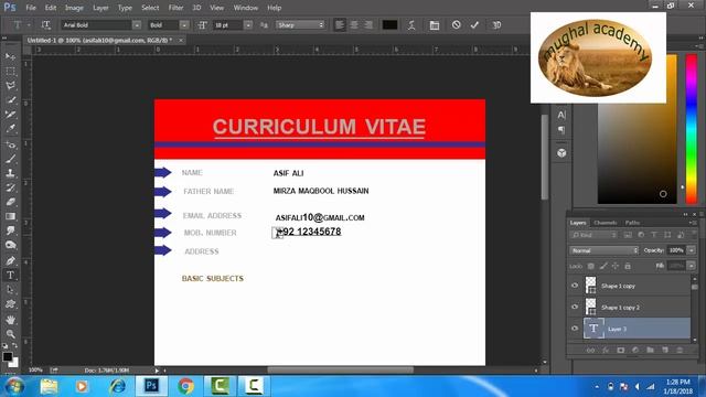 How To Make Cv In Photoshop