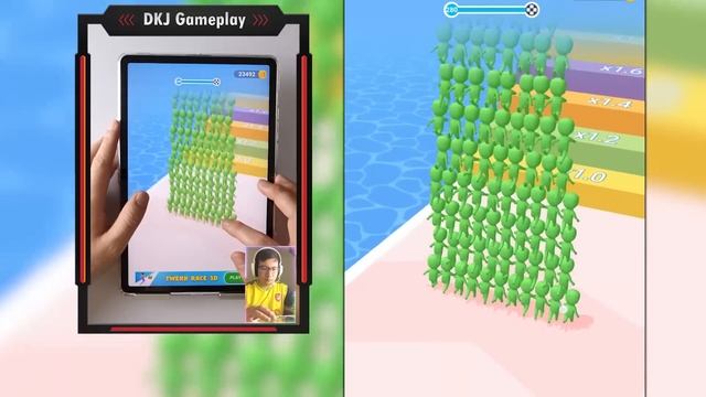 Satisfing Tiktok Mobile Games: Cube Surfer, Mob Control, Number Run, Roof Rails, Tall Man Run... смотреть онлайн
