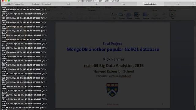 Harvard e63 - 15 minute presentation - MongoDB смотреть онлайн