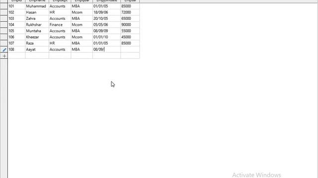 SOP 2||Create a table employee with fields nameempid empname, empdept, empqual, empjoindate , empsa смотреть онлайн