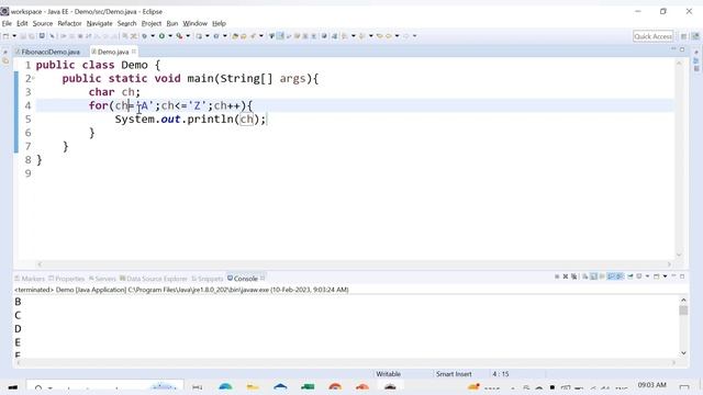 Java Program To Display Alphabet (A to Z) | Java Program To Print ASCII Value Of A Character смотреть онлайн