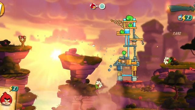 Angry Birds 2 game Play Level 7 Till Level 8... смотреть онлайн
