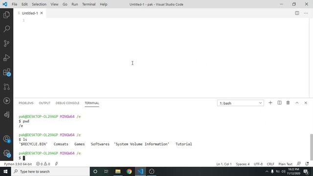 Gitbash basic commands -python tutorial 0 смотреть онлайн