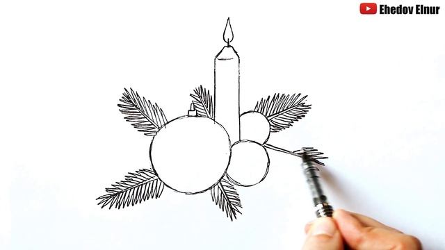 Как нарисовать Новогоднюю игрушку смотреть онлайн