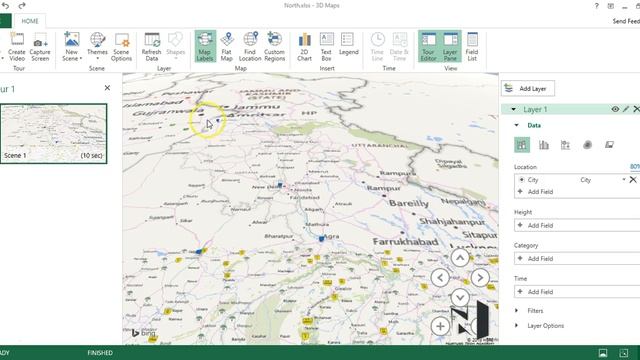 3D PowerMap in Excel- Office 365 смотреть онлайн