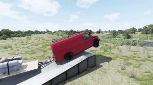 Машины летят над рекой-BeamNG Drive