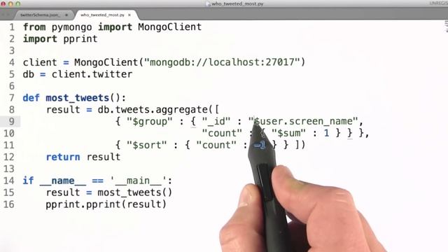 Example of Aggregation Framework - Data Wranging with MongoDB смотреть онлайн