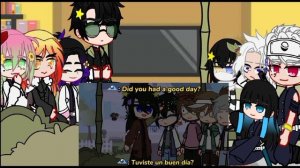 Hashiras react to "How Giyuu meet Karasuno" TOBIO-GIYUU Siblings AU (MY AU) || Sub English-Spanish