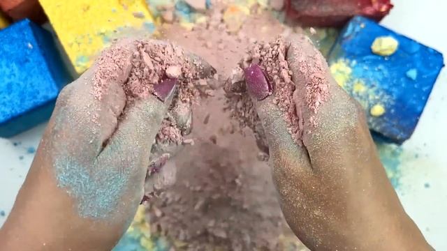 COLORED GYM CHALK★Crispy Powder★Compilation Set★Oddly Satisfying Video★