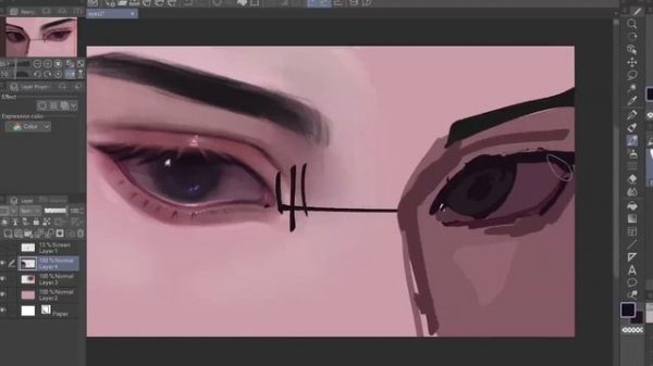 how to draw the other eye