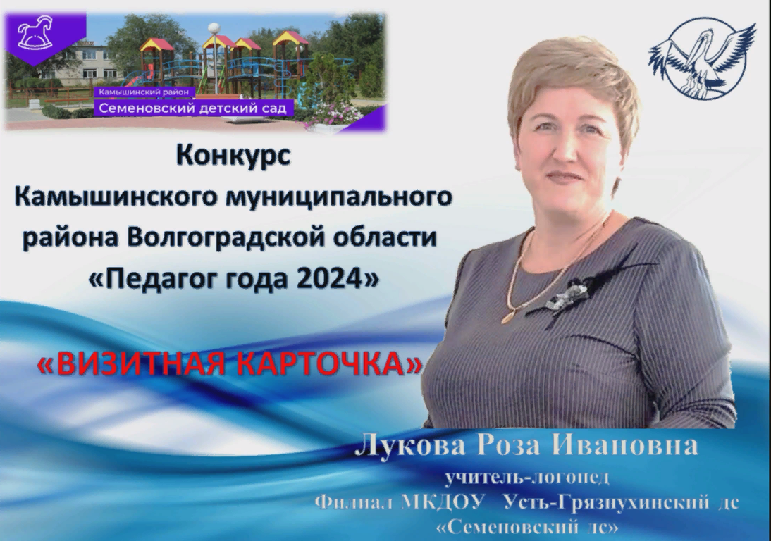 Визитная карточка учителя -логопеда Луковой Р.И. смотреть онлайн