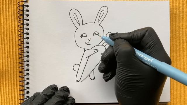 Рисуем зайца с морковкой смотреть онлайн