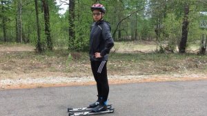 Техническая тренировка на лыжероллерах и СФП лыжников в начале подготовительного периода.06.2020