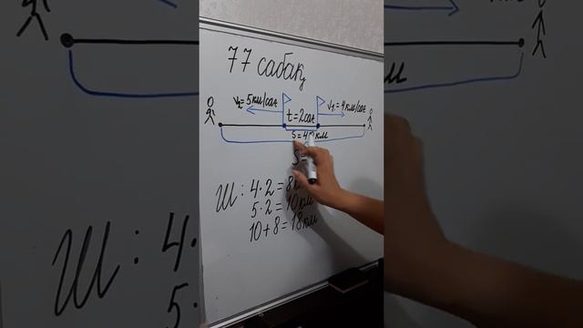 Қозғалысқа берілген есептер. Математика. 77 сабақ. 4 сынып смотреть онлайн