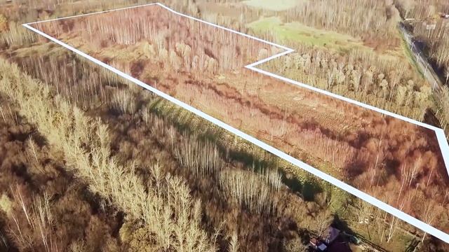 Съемка с дрона с выделением участка