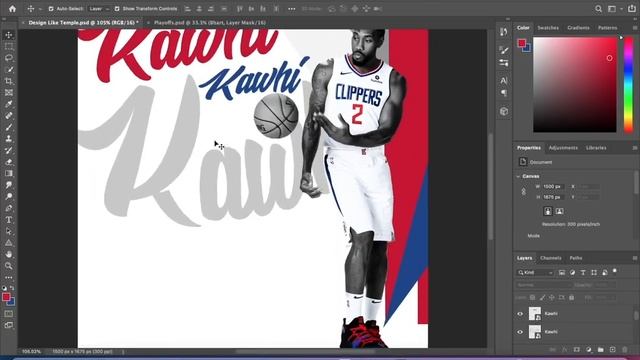 Sports Graphic Design Tutorial - How to Design like Temple University (Adobe Photoshop 2021) смотреть онлайн