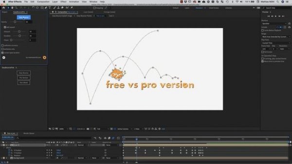 Easy Bounce for After Effects Pro vs Free