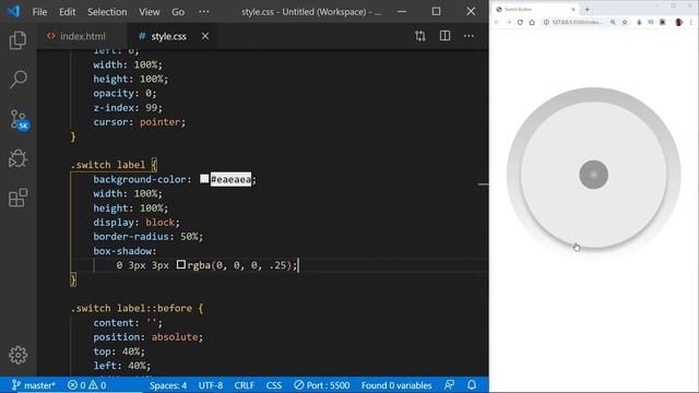 Switch Button using HTML and CSS смотреть онлайн