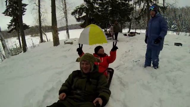 Зимний Шашлычок и Мотобуксировщик Мужик смотреть онлайн