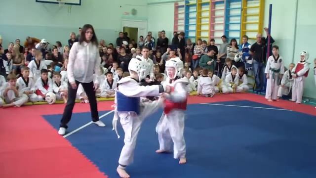 Первенство клуба Тхэквондо ВТФ "Тайк-Кьен". Купрейчик Никита - Пасько Матвей смотреть онлайн