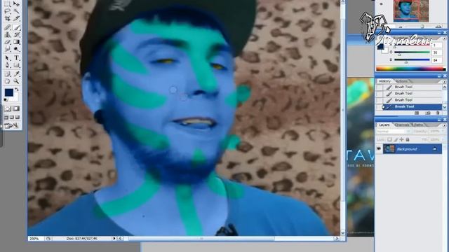 Урок фотошопа Photoshop как из кого-то сделать Аватара смотреть онлайн