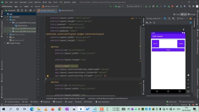 Android Kotlin Project 01 Click Counter Part 03 смотреть онлайн