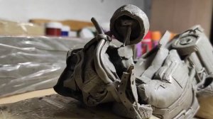 Краш тест тестового автомобиля из пластилина