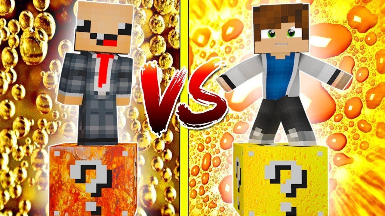 СОК ЛАКИ БЛОК VS ГАЗИРОВКИ ЛАКИ БЛОК ! НУБ ПРОТИВ ПРО! ВЫЖИТЬ НА 1 БЛОКЕ! #45 смотреть онлайн