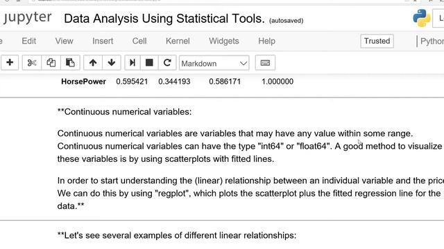 Python Data Analysis Using Statistical tools, Corelation and linear relationship: Urdu/ Hindi смотреть онлайн
