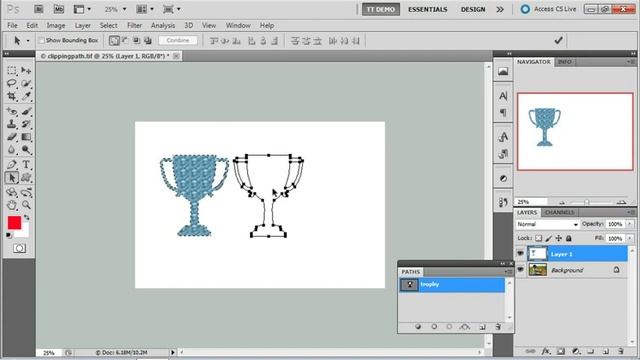 Total Training for Adobe Photoshop CS5 Extended Ch 8 L3 Saving & Loading Paths as Selections смотреть онлайн