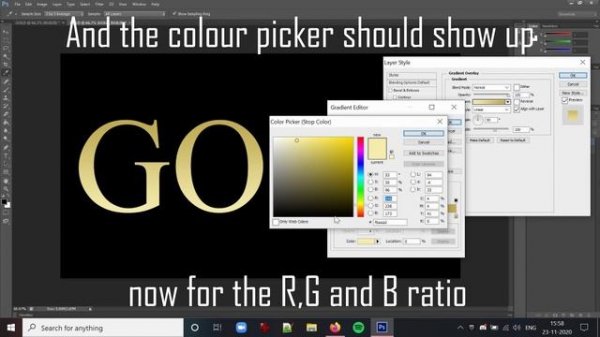 How to create a gold gradient in Photoshop CS6