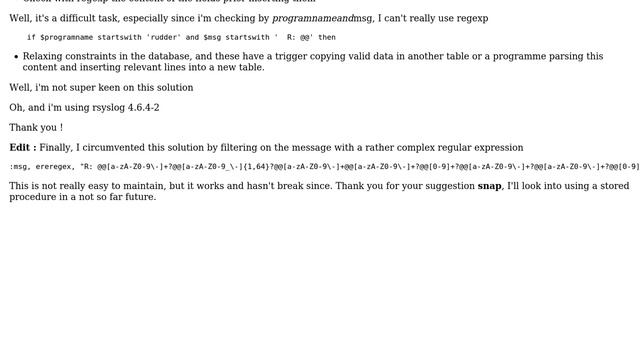 Preventing multiple line loss when storing syslog messages in a Postgres database смотреть онлайн