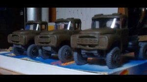 Урок как слепить ЗИЛ 130 из пластилина (Четыре модели за один подход)+ Бонус!