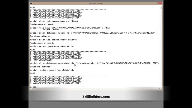 How to move a Datafile in Oracle Database 12c - part 2 смотреть онлайн