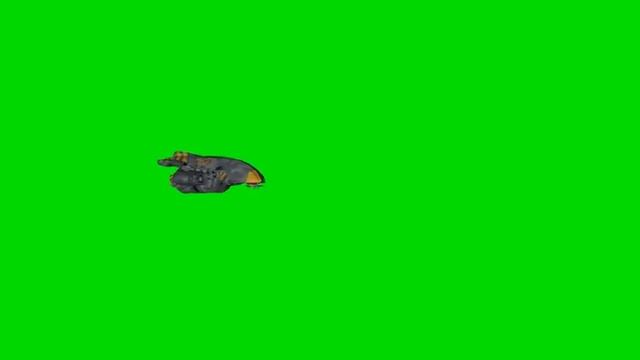 Green screen animation space ship Air Dragoon flyby HD смотреть онлайн