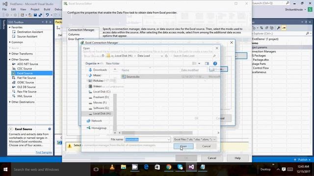 Creating Basic Package with SSIS (Excel to Excel and Excel to Sql server ) смотреть онлайн