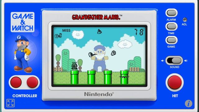 Game & Watch | Grandfather Mario [HTML5] смотреть онлайн